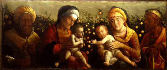 Andrea Mantegna, La Sainte Famille avec la famille de saint Jean Baptiste