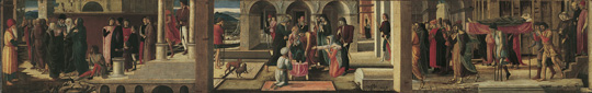 Giovanni Bellini, Trois Histoires de Drusienne et de saint Jean l'évangéliste