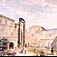 Cour de la Miséricorde vers 1800, le théâtre antique d’Arles avant son dégagement