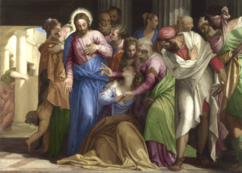 Véronèse, Christ guérissant une femme souffrant d'épanchements de sang