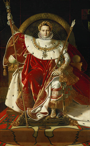 Portrait de Napoléon Ier sur le trône impérial