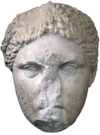 Colossal female head known as the Despinis Head